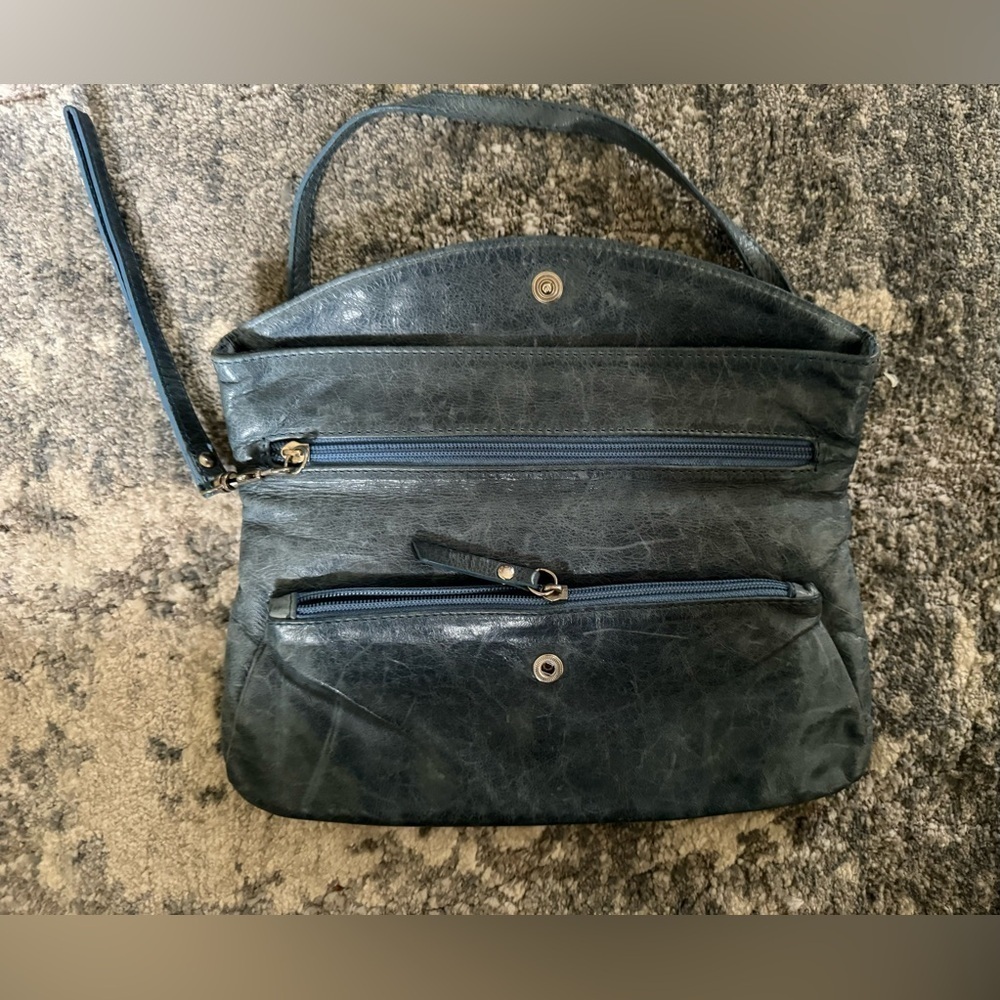 GIANNI CHIARINI; Made in Italy; Designer
Turquoise Leather Envelope Bag - Picture 2 of 8